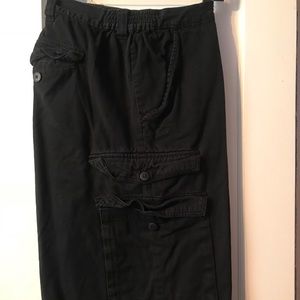 Men’s black cargo shorts. Size 50